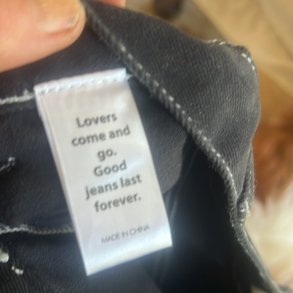 Pacsun flare NWT high-rise size 26 black with white stitching, no pockets - Picture 14 of 15